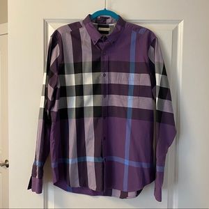 Burberry Check Stretch Cotton Poplin Shirt